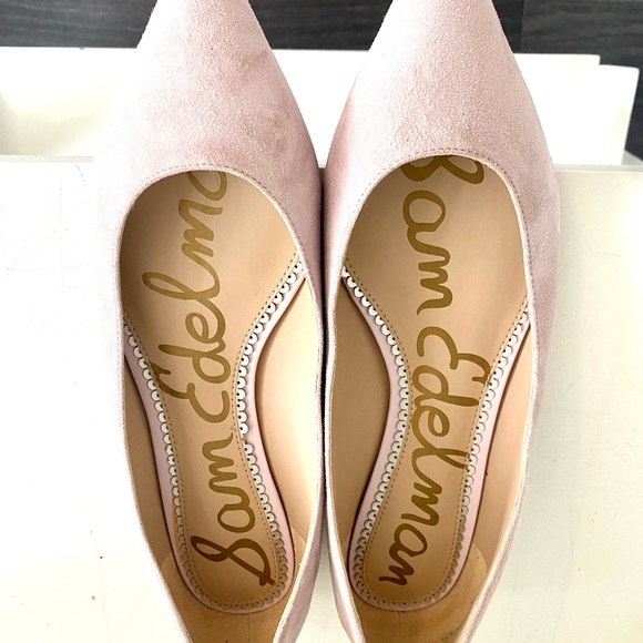 New Sam Edelman Pink Suede Rae Pointed Toe Flat 9W - Picture 2 of 7